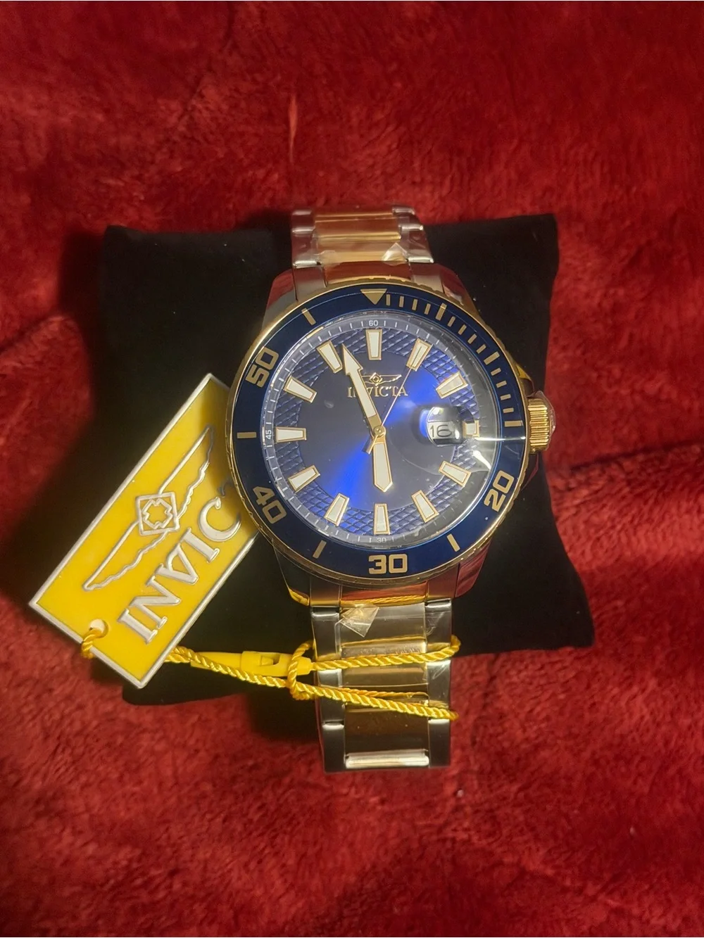 Invicta Blue and Gold Stainless Steel Men's Watch